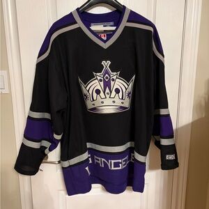 Authentic Collectors Los Angeles Purple & Black Hockey Jersey.